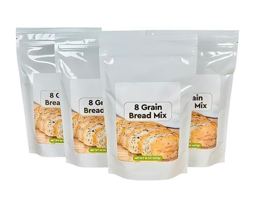 Bread Mix Pack of 4 - All-Natural Multigrain Baking Mix for Bread Machine and Oven - 15 oz - Multigrain Grain Mix for with Flax, Millet & Rye - Easy-to-Use Breads Maker Mix for Homemade Baking