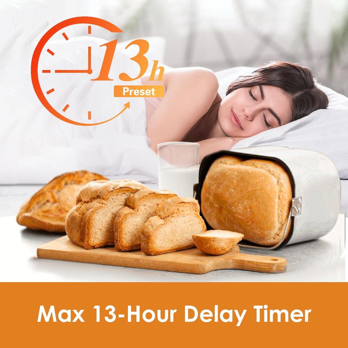 Fresh Homemade Bread in 15 Minutes! Effortless Automatic Bakery with 15 Programs & Smart Dispenser
