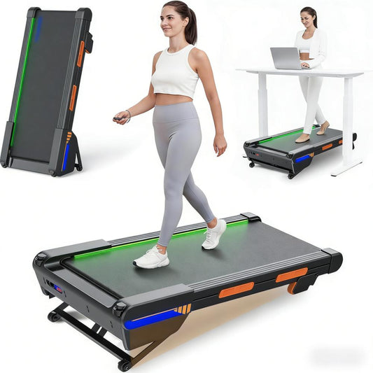 3.0 HP Quiet Under-Desk Treadmill with 15% Auto Incline