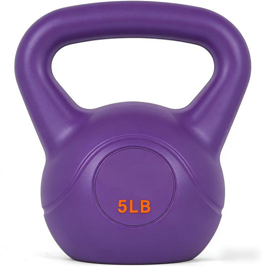 5LB Cast Iron Kettlebell with Comfort Grip Handle